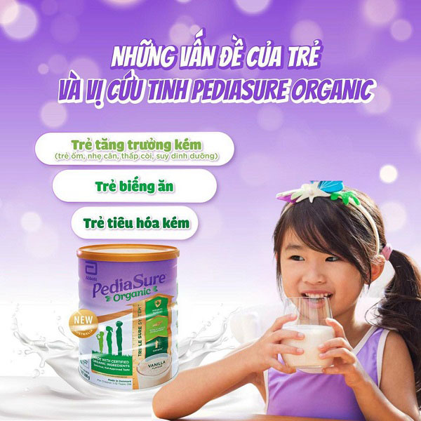 Sữa Pediasure Organic Úc lon 800g cho trẻ 1-10 tuổi