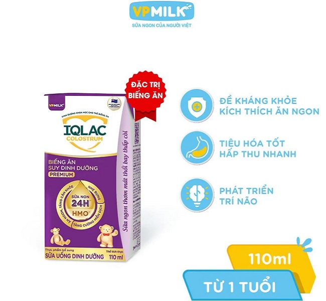 Sữa IQlac Colostrum Premium hộp 110ml cho trẻ Biếng ăn Suy Dinh Dưỡng