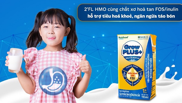 Sữa pha sẵn Nuti Grow Plus + Vàng hộp 110ml cho trẻ từ 1 tuổi