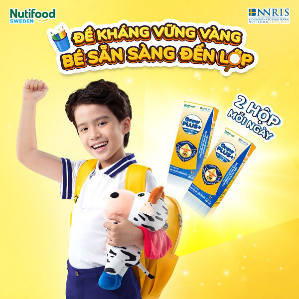 Sữa pha sẵn Nuti Grow Plus + Vàng hộp 110ml cho trẻ từ 1 tuổi