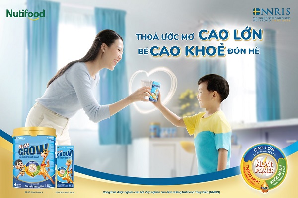 Sữa pha sẵn Nuvi Grow tăng chiều cao hộp 110ml cho trẻ từ 1 tuổi