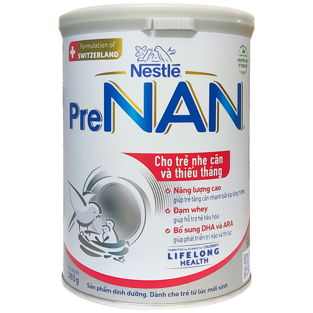 Sữa Pre Nan 380g cho trẻ sinh non thiếu tháng, nhẹ cân