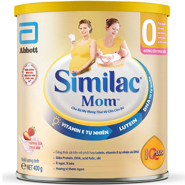 Sữa Similac Mom IQ hương sữa chua dâu, hộp 400g