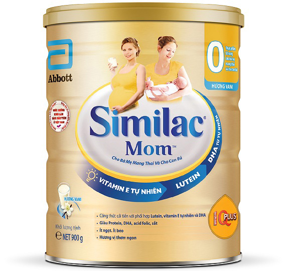 sữa similac mom iq cho mẹ bầu, hộp 900g, hương vani