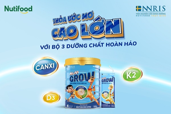 sữa tăng chiều cao cho bé