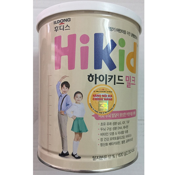 Sữa Hikid Hàn Quốc vani tăng chiều cao cho trẻ từ 1-9 tuổi