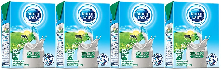 Sữa tươi Cô Gái Hà Lan có đường, hộp 110ml
