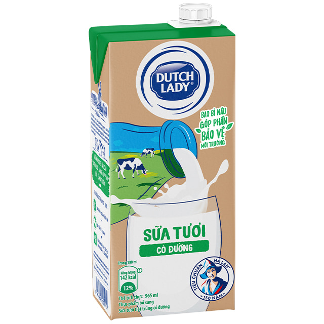 Sữa tươi Cô Gái Hà Lan có đường hộp 965ml