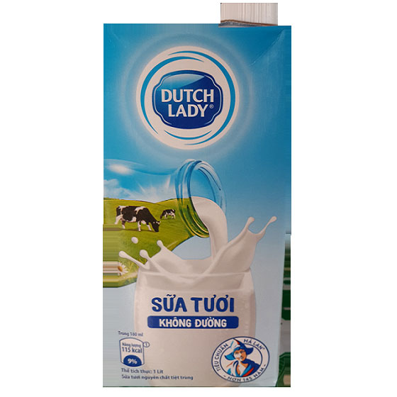 Sữa tươi Cô Gái Hà Lan không đường hộp 1 lít