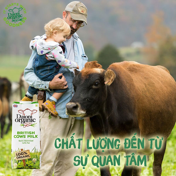 Sữa tươi hữu cơ Daioni organic nguyên kem hộp 200ml