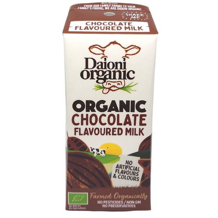 Sữa tươi hữu cơ Daioni organic vị socola hộp 200ml