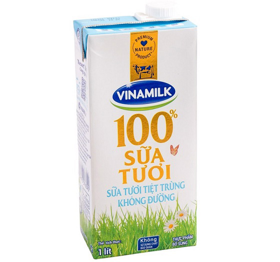 sữa tươi tiệt trùng vinamilk không đường hộp 1 lít