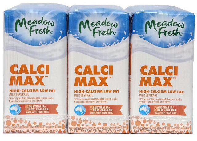 Sữa tươi Meadow Fresh Canxi hộp 200ml 
