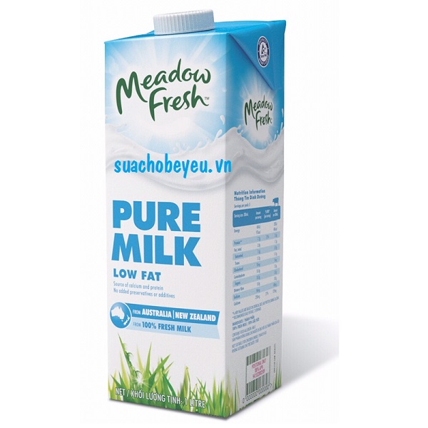 Sữa tươi Meadow Fresh ít béo hộp 1 lít 