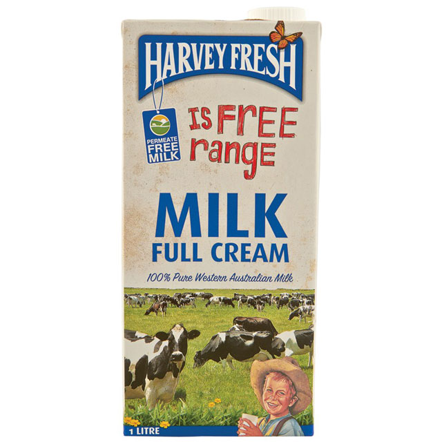 sữa tươi nguyên kem úc harvey fresh full cream hộp 1 Lit