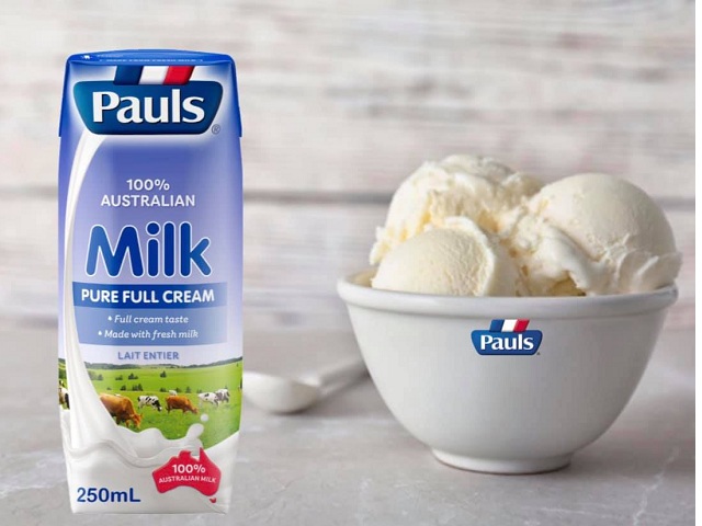 Sữa tươi Pauls Úc nguyên kem hộp 250ml