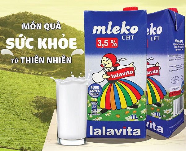 Sữa tươi nguyên kem nhập khẩu Ba Lan Lalavita hộp 1L