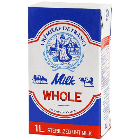 sữa tươi nguyên kem pháp cremiere de france hộp 1 lit 