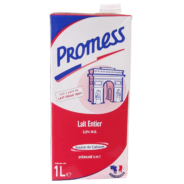 Thùng Sữa tươi nguyên kem Promess Pháp 6 hộp 1 lít