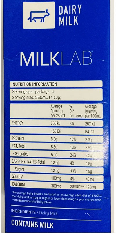 Sữa tươi MilkLab Úc hộp 1 lít 