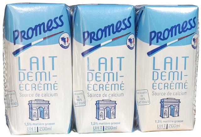 sữa tươi Promess ít béo hộp 200ml nhập khẩu pháp