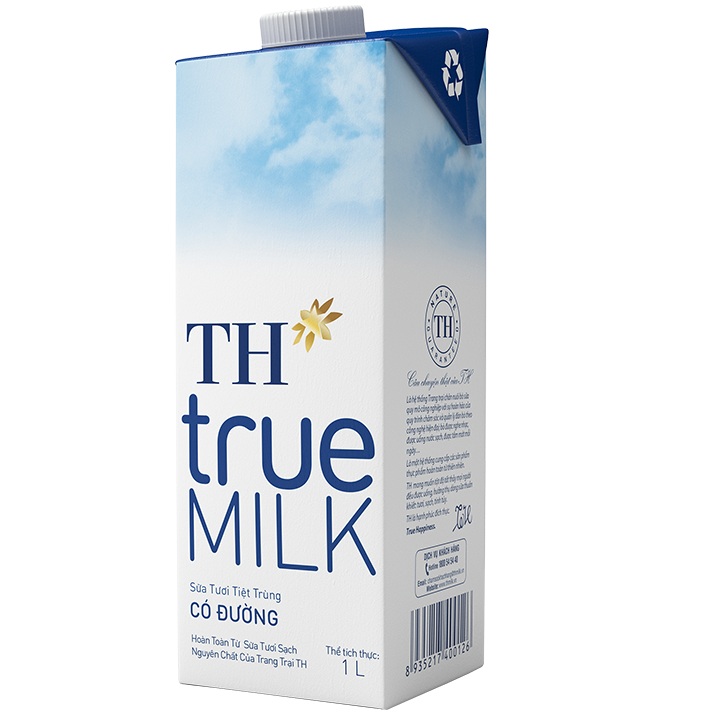 Sữa tươi TH True Milk có đường hộp 1 Lít