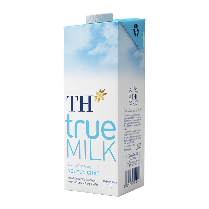 Sữa tươi TH True milk nguyên chất hộp 1l