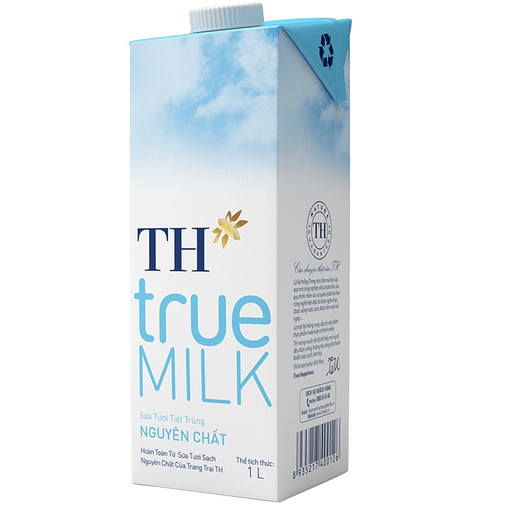 sữa tươi Th true milk nguyên chất hộp 1 lít