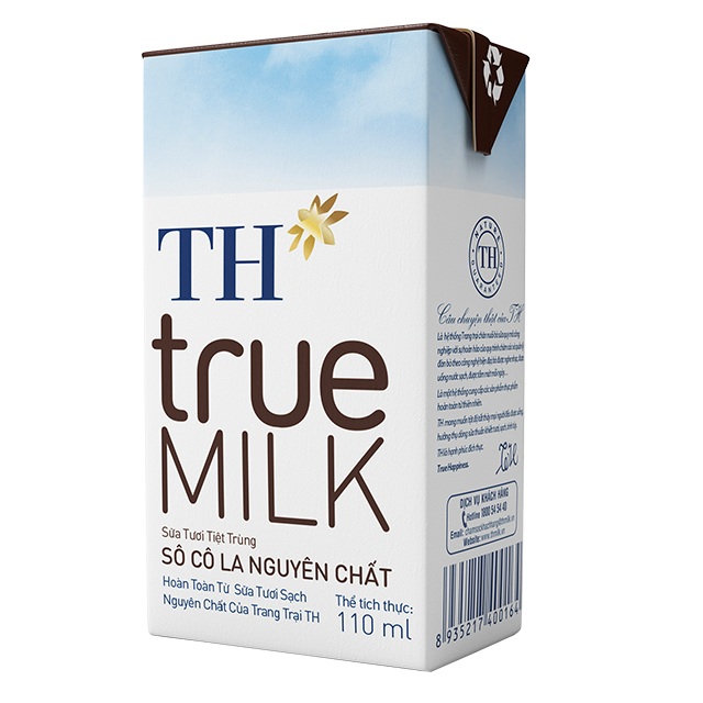 Sữa tươi th true milk vị socola hộp 110ml