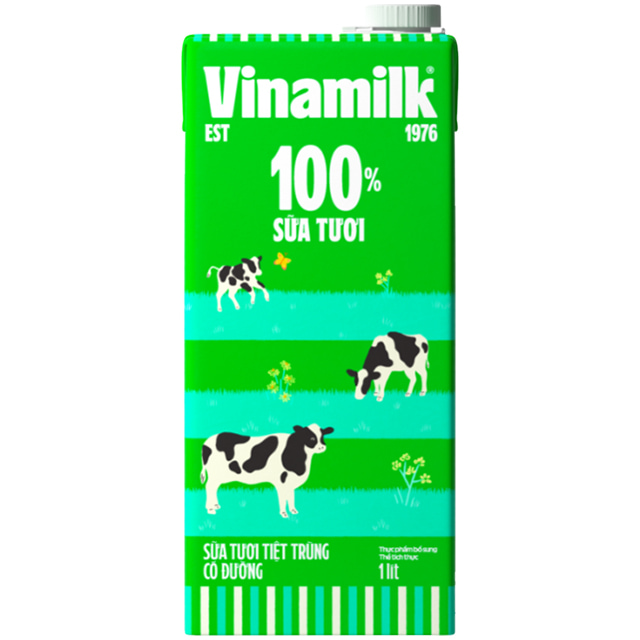 sữa tươi tiệt trùng vinamilk có đường hộp 1 lít