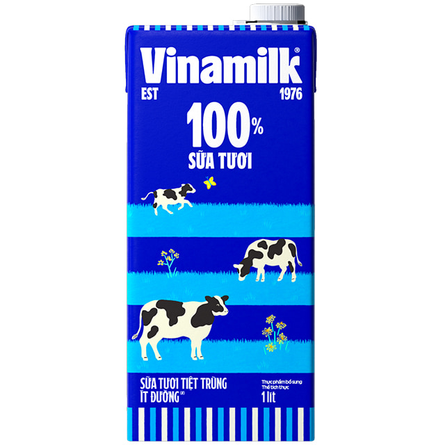 sữa tươi tiệt trùng vinamilk ít đường hộp 1 lít