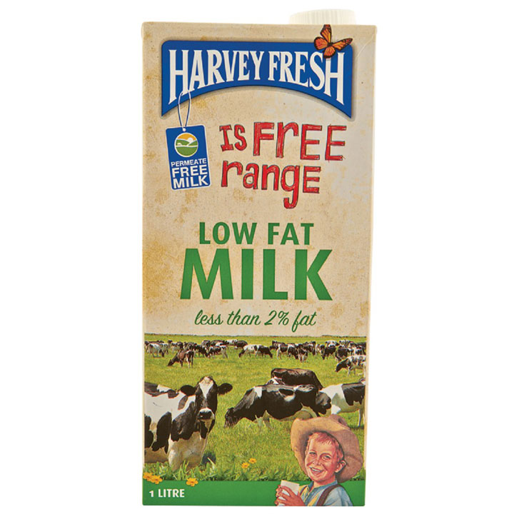 sữa tươi úc ít béo harvey fresh low fat hộp 1 lít