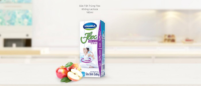 Sữa tiệt trùng Vinamilk Flex không Lactose hộp 180ml