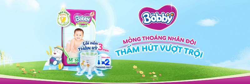 Tã dán Bobby size S 54 miếng cho trẻ từ 4-8kg