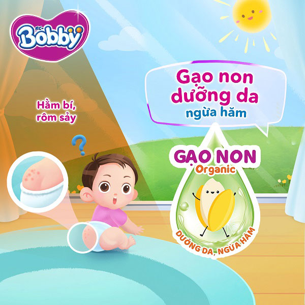 Tã dán Bobby size S 54 miếng cho trẻ từ 4-8kg