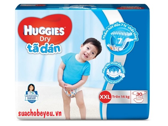 Tã dán Huggies size XXL 30 miếng cho trẻ trên 14kg