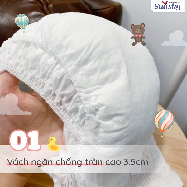 Tã dán Suitsky Vitamin E size M 42 miếng cho bé 6-11 kg