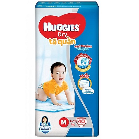 Tã quần Huggies size M 40 miếng cho trẻ 6 - 11 kg 