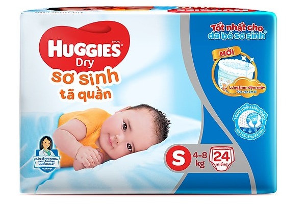 Tã quần Huggies size S24, cho trẻ từ 4-8 kg