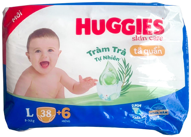 Tã quần Huggies size L 38 miếng cho trẻ 9 - 14 kg