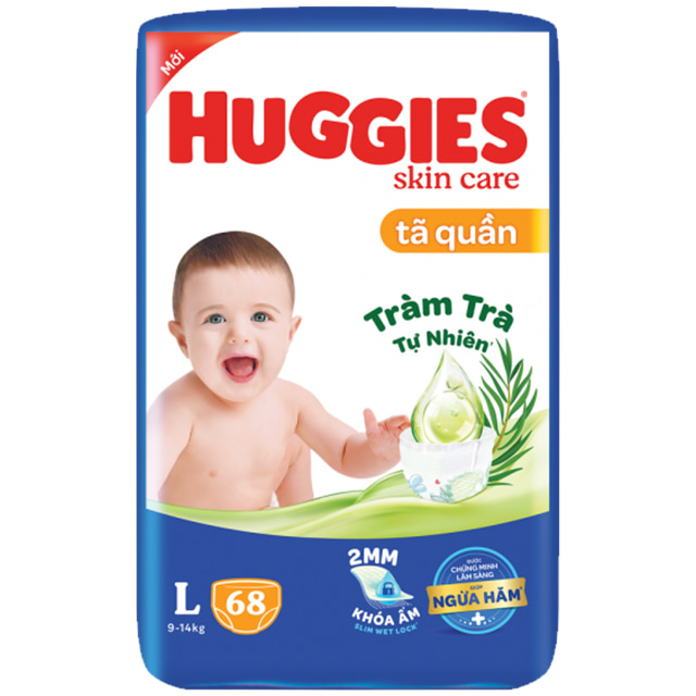 Tã quần huggies size L 68 miếng, cho trẻ từ 9-14kg