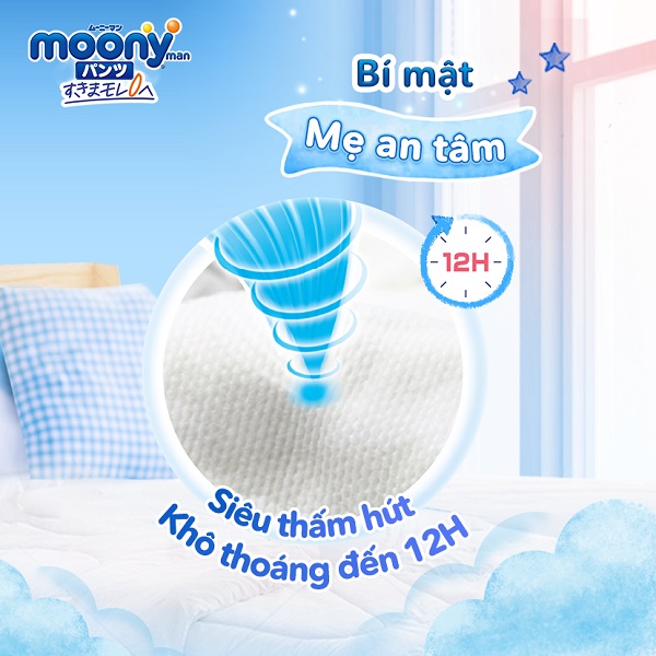 Tã Quần Moony Bé Trai size XXL 26 miếng, 13-28kg