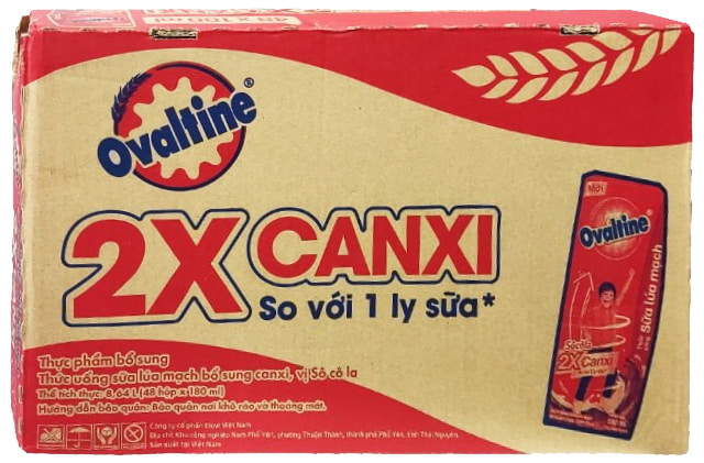thức uống dinh dưỡng ovaltine lúa mạch, hộp 180ml