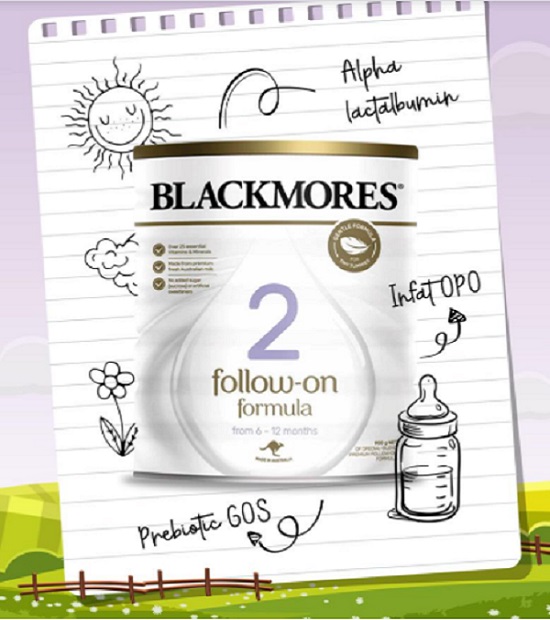 Sữa Blackmores Úc số 2 lon 900g cho trẻ 6-12 tháng