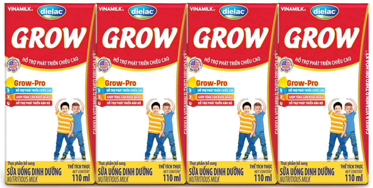 Sữa bột pha sẵn Dielac Grow hộp 110ml cho trẻ từ 1 tuổi