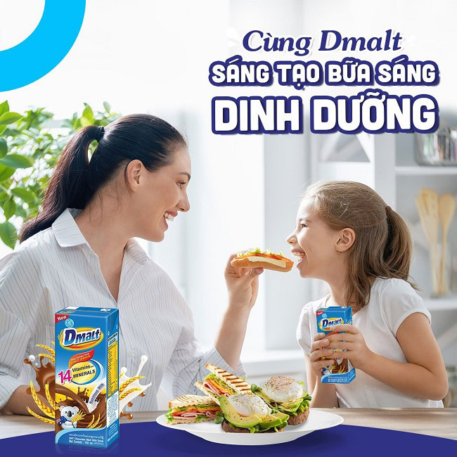 thùng sữa Cacao lúa mạch Dmalt hộp 180ml