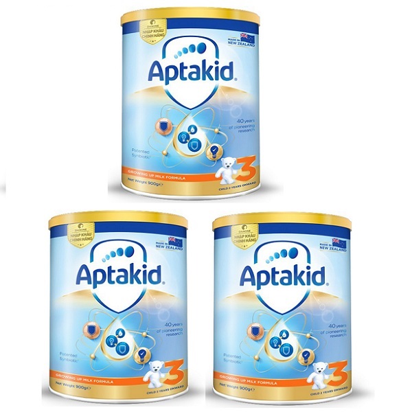 Thùng sữa Aptakid New Zealand số 3 lon 900g