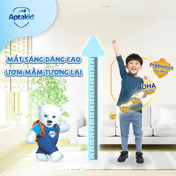 Sữa công thức pha sẵn Aptakid hộp 180ml, trẻ từ 1 tuổi