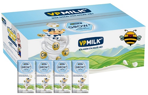 Sữa Dinh Dưỡng VPMilk Grow+ có đường, hộp 110ml 