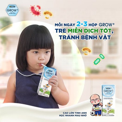 Sữa Dinh Dưỡng VPMilk Grow+ vị chuối  Hộp 110ml 